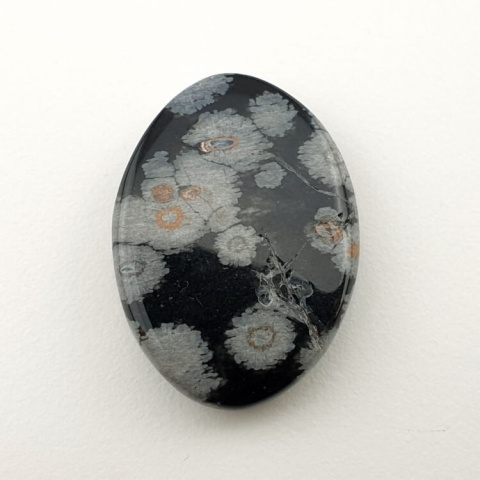 Snow obsidian cabochon 26x18 mm no 82 Snow obsidian cabochon 26x18 mm no 82