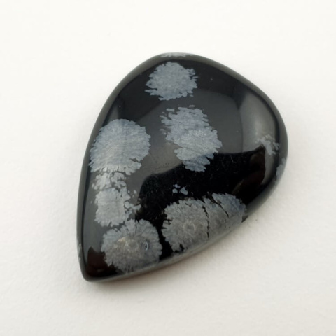 Snow obsidian cabochon 26x19 mm no 28 Snow obsidian cabochon 26x19 mm no 28
