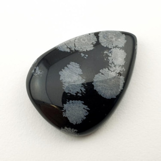 Snow obsidian cabochon 26x19 mm no 28