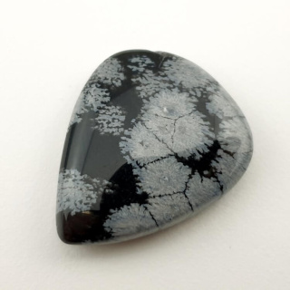 Snow obsidian cabochon 26x21 mm no 51