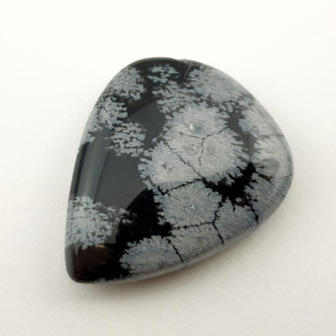 Snow obsidian cabochon 26x21 mm no 51 Snow obsidian cabochon 26x21 mm no 51