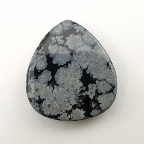 Snow obsidian cabochon 26x23 mm no 19 Snow obsidian cabochon 26x23 mm no 19