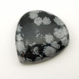 Snow obsidian cabochon 26x24 mm no 9