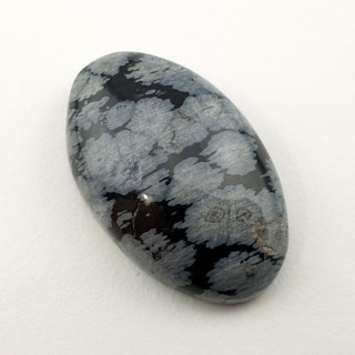 Snow obsidian cabochon 27x17 mm no 49