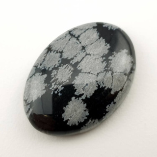 Snow obsidian cabochon 27x19 mm no 53