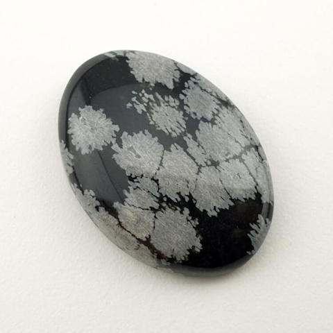Snow obsidian cabochon 27x19 mm no 53 Snow obsidian cabochon 27x19 mm no 53