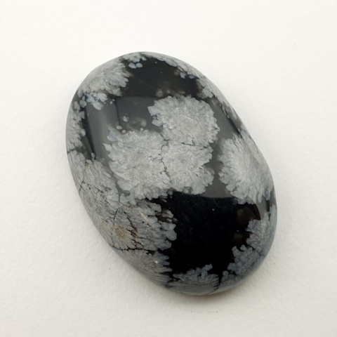 Snow obsidian cabochon 27x19 mm no 5 Snow obsidian cabochon 27x19 mm no 5