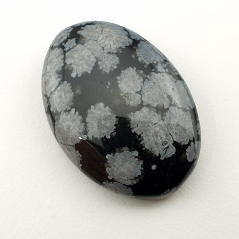 Snow obsidian cabochon 28x20 mm no. 26 Snow obsidian cabochon 28x20 mm no. 26