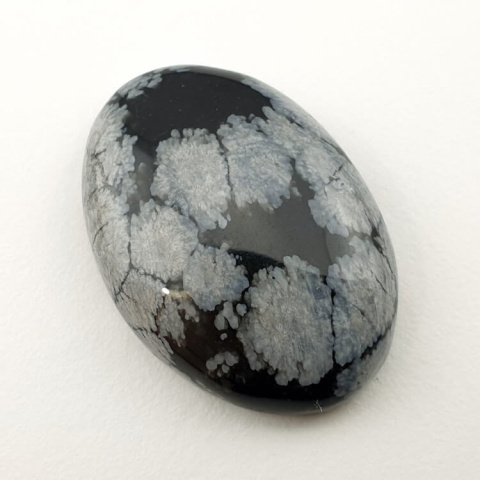 Snow obsidian cabochon 28x20 mm no. 70 Snow obsidian cabochon 28x20 mm no. 70
