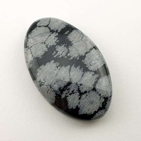 Snow obsidian cabochon 29x18 mm no 73 Snow obsidian cabochon 29x18 mm no 73