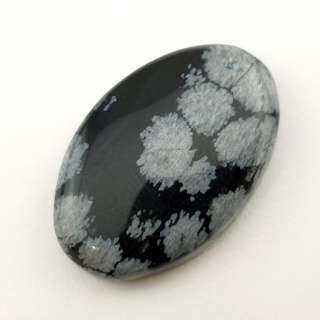 Snow obsidian cabochon 29x19 mm no 50