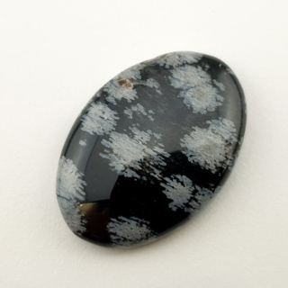 Snow obsidian cabochon 29x20 mm no 65