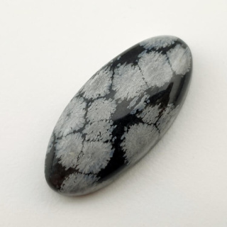 Snow obsidian cabochon 30x14 mm no 20