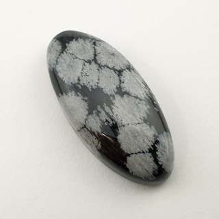 Snow obsidian cabochon 30x14 mm no 20