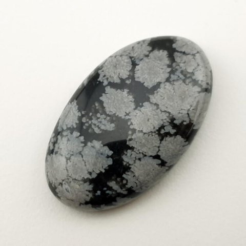 Snow obsidian cabochon 30x18 mm no 63 Snow obsidian cabochon 30x18 mm no 63
