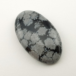 Snow obsidian cabochon 30x18 mm no 63