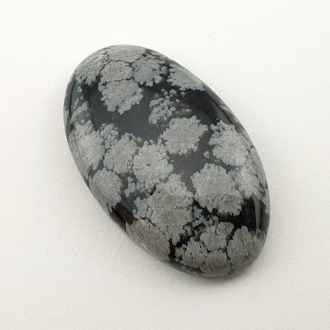 Snow obsidian cabochon 30x18 mm no 63 Snow obsidian cabochon 30x18 mm no 63