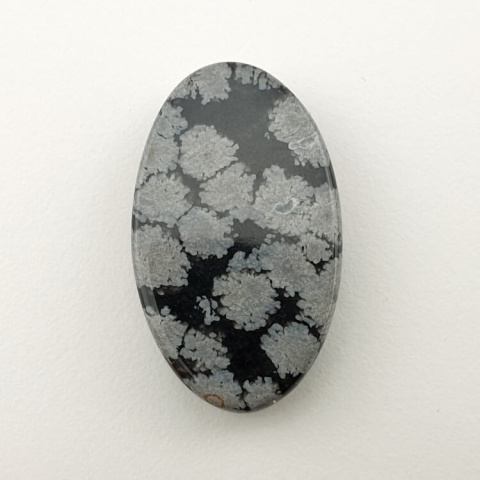 Snow obsidian cabochon 30x18 mm no 63 Snow obsidian cabochon 30x18 mm no 63