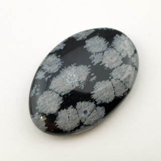 Snow obsidian cabochon 30x21 mm no 13