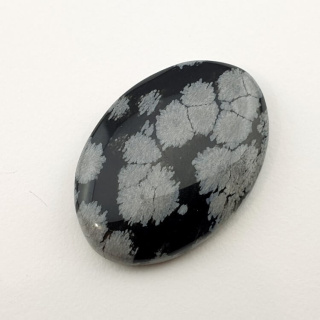 Snow obsidian cabochon 30x21 mm no 16