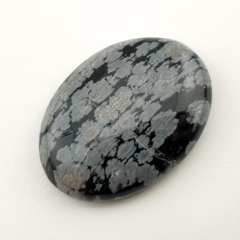 Snow obsidian cabochon 30x22 mm no 11 Snow obsidian cabochon 30x22 mm no 11