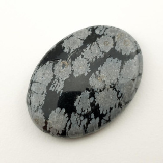 Snow obsidian cabochon 30x22 mm no 38
