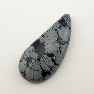 Snow obsidian cabochon 31x14 mm no 72