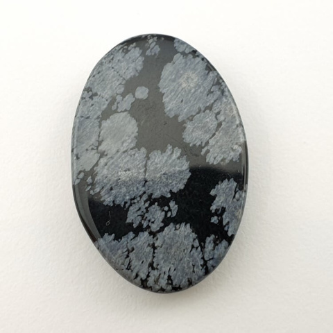 Snow obsidian cabochon 31x21 mm no 7