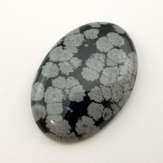 Snow obsidian cabochon 31x22 mm no 29