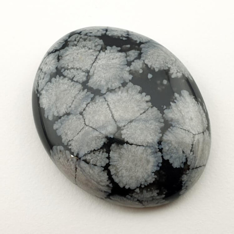 Snow obsidian cabochon 31x25 mm no 41 Snow obsidian cabochon 31x25 mm no 41