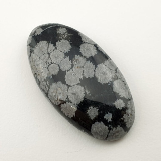 Snow obsidian cabochon 32x17 mm no 2