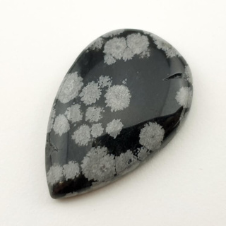 Snow obsidian cabochon 33x21 mm no 67