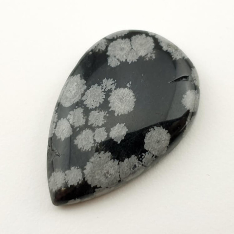 Snow obsidian cabochon 33x21 mm no 67 Snow obsidian cabochon 33x21 mm no 67