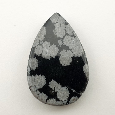Snow obsidian cabochon 33x21 mm no 67 Snow obsidian cabochon 33x21 mm no 67