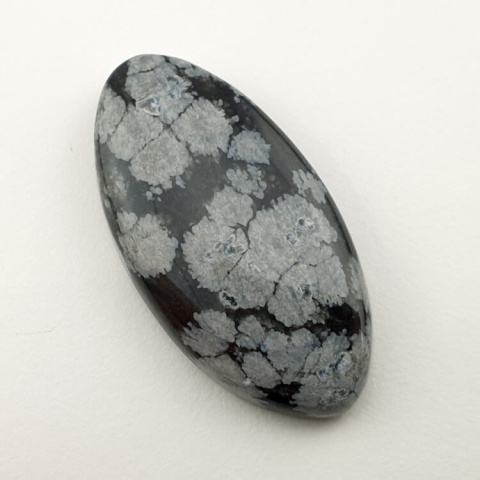 Snow obsidian cabochon 34x17 mm no 36 Snow obsidian cabochon 34x17 mm no 36