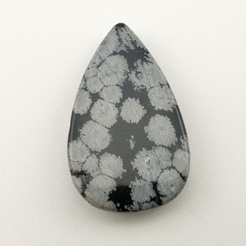Snow obsidian cabochon 34x21 mm no 6 Snow obsidian cabochon 34x21 mm no 6