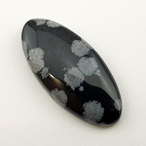Snow obsidian cabochon 36x17 mm no 55 Snow obsidian cabochon 36x17 mm no 55