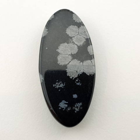 Snow obsidian cabochon 36x17 mm no 55 Snow obsidian cabochon 36x17 mm no 55