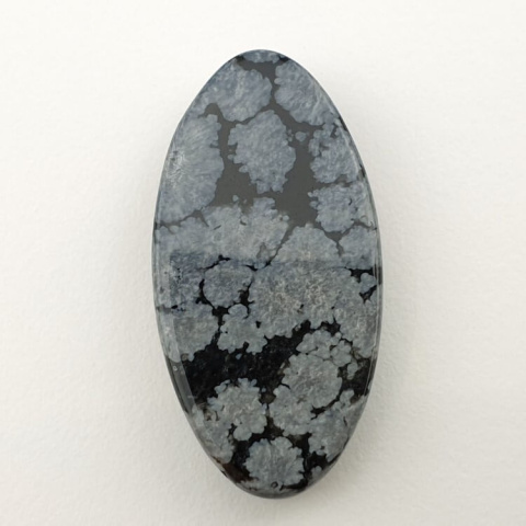 Snow obsidian cabochon 36x18 mm no 14 Snow obsidian cabochon 36x18 mm no 14