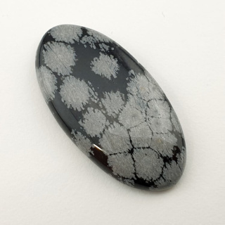 Snow obsidian cabochon 36x18 mm no 17