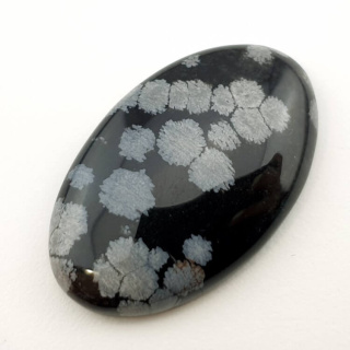 Snow obsidian cabochon 38x24 mm no. 21