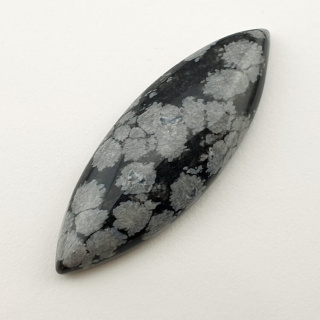 Snow obsidian cabochon 41x14 mm no 15