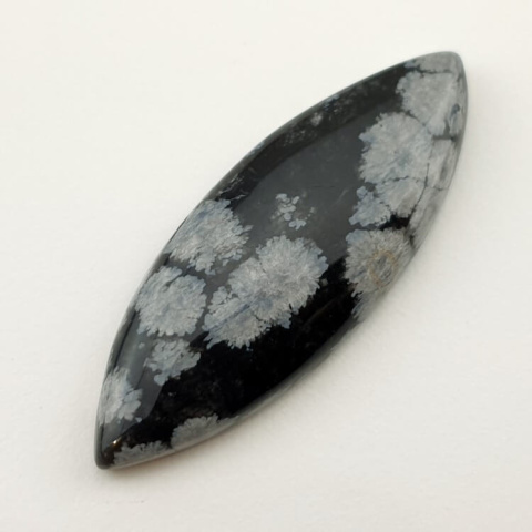 Snow obsidian cabochon 43x16 mm no 42 Snow obsidian cabochon 43x16 mm no 42