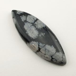 Snow obsidian cabochon 43x16 mm no 42