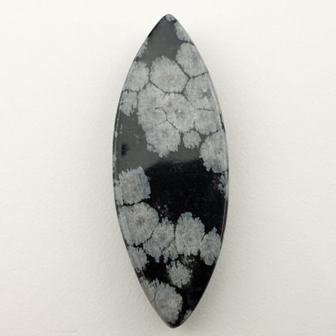 Snow obsidian cabochon 43x16 mm no 42 Snow obsidian cabochon 43x16 mm no 42