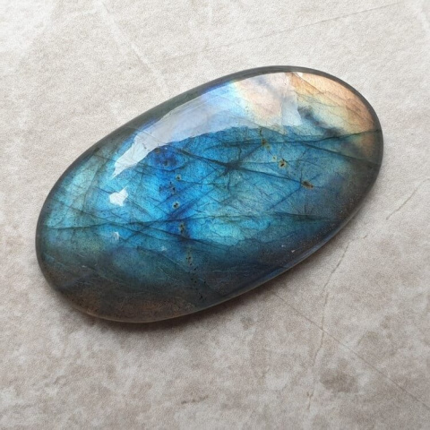 Labradorite cabochon 38x21 mm no. A857 Labradorite cabochon 38x21 mm no. A857