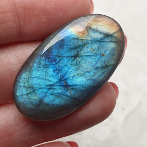 Labradorite cabochon 38x21 mm no. A857 Labradorite cabochon 38x21 mm no. A857