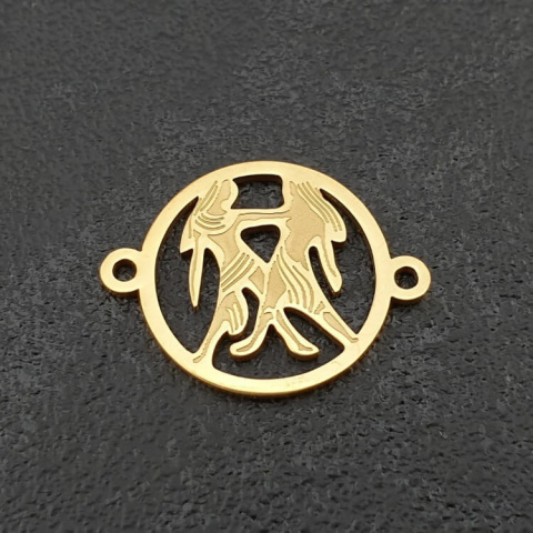 Łącznik Bliźnieta stal chirurgiczna kolor złoty 21 mm Łącznik Bliźnieta stal chirurgiczna kolor złoty 21 mm