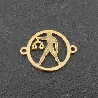 Connector Scale surgical steel gold colour 21 mm
