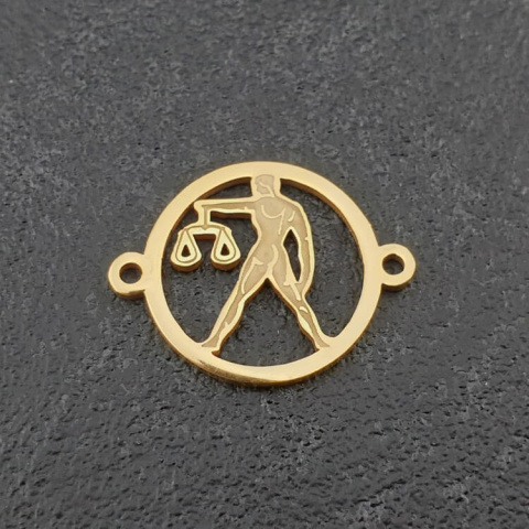 Connector Scale surgical steel gold colour 21 mm Connector Scale surgical steel gold colour 21 mm